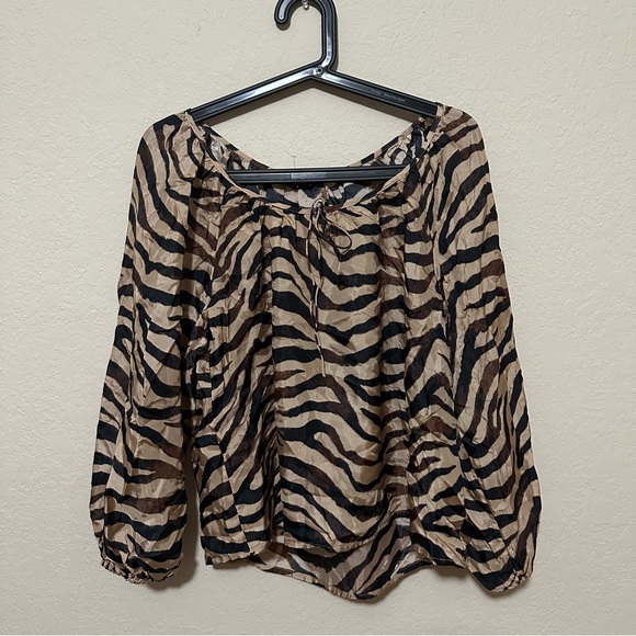 J. Crew Tops - J. Crew size S animal print top